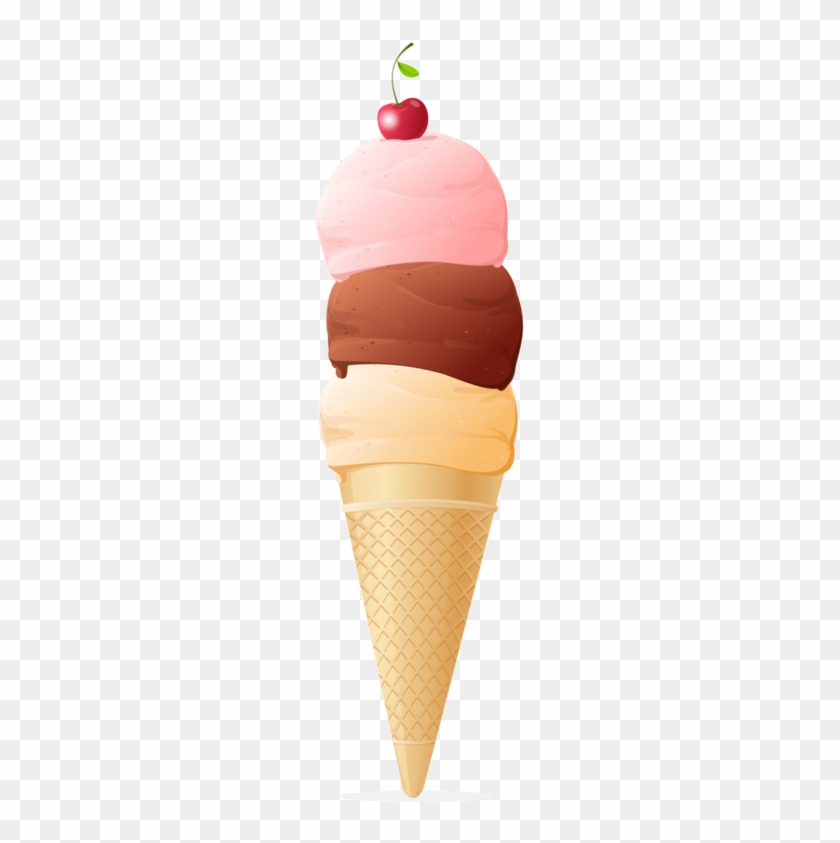 Ice Cream Cone - Cono Helado Vector #556078