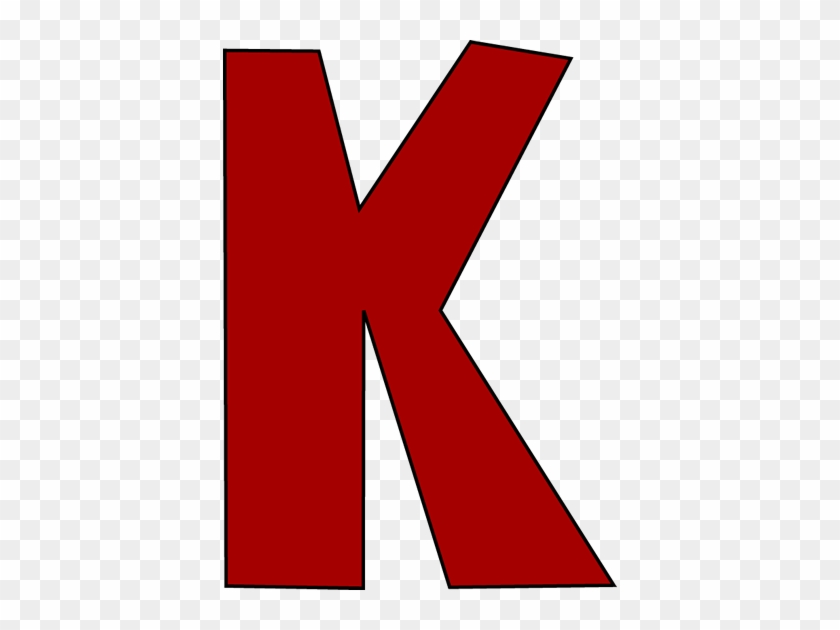 Red Letter K Clip Art - Red Capital Letter K #556108