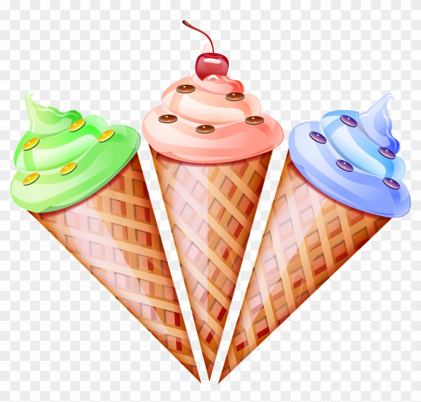 Ice Cream Cone Waffle Snow Cone - Ice Cream Cone Vector Png #556249