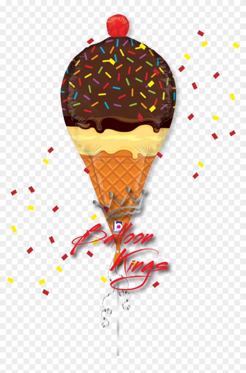 Ice Cream - 33 Sprinkles Ice Cream Cone Dimensionals Shape Balloons #556262