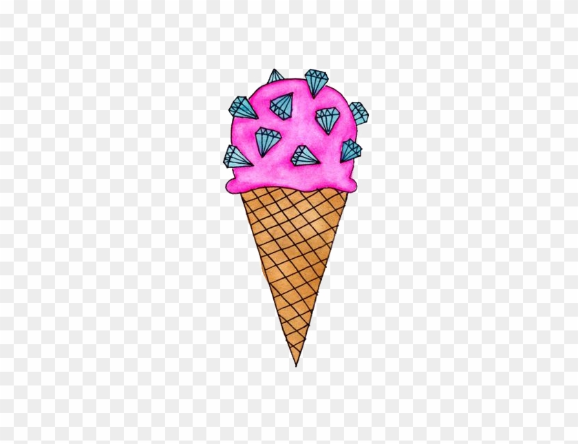 Ice Cream Drawing Diamond Illustration - Мороженое Картинки Для Срисовки #556289