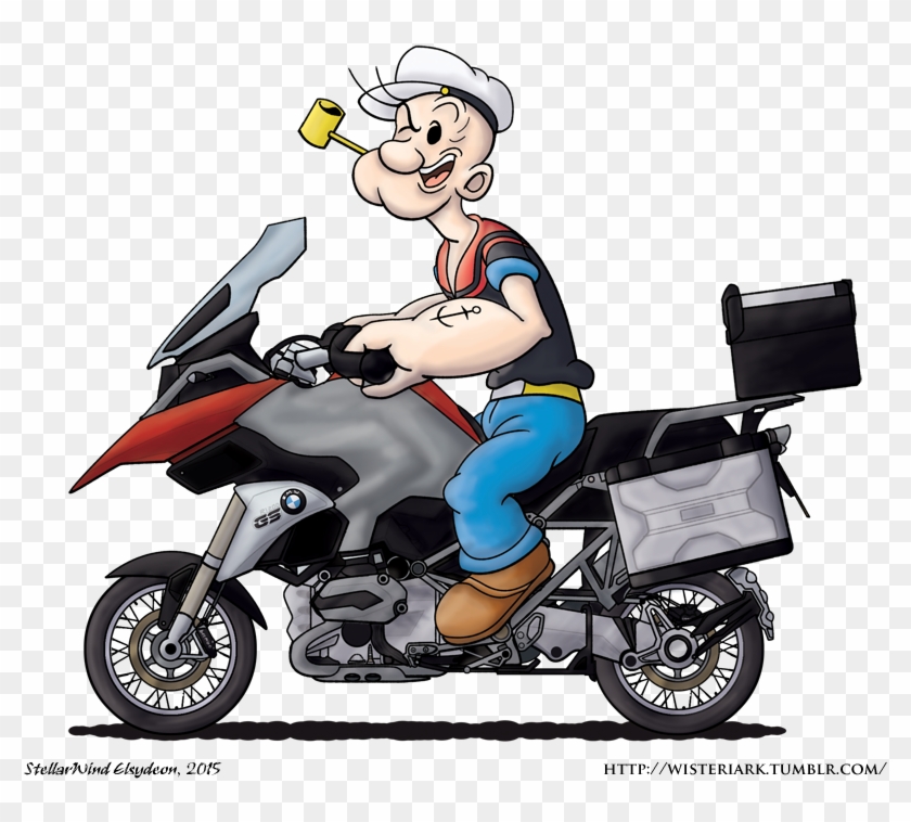 Popeye The R1200gs By Stellarwind - Tshirt Motorcycle Bmw Design #556377