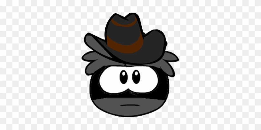 Grub With His Penguintague Gangster Hat, Earned By - Club Penguin Brown Puffle #556593