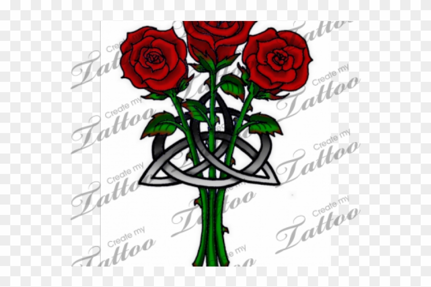 Rose Tattoo Clipart Entwined - Celtic Knot With Rose #556630