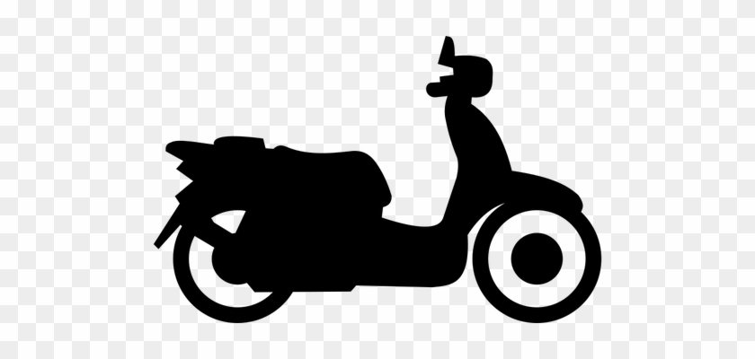 Four Wheeler Silhouette - Scooter Vector #556724