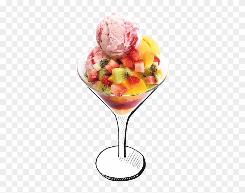Ice Cream Desserts Png Background Image - Fruit Salad With Ice Cream Png #556961