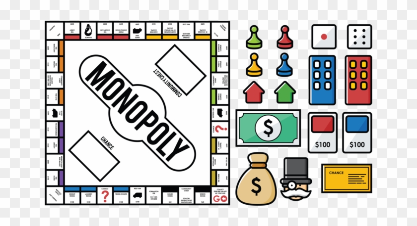 Monopoly Vectors - Blank Monopoly Board Template #557003