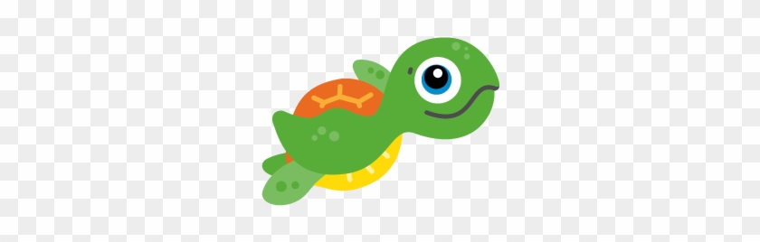 Ideal For Children With Little To No Swimming Experience, - Turtle Cartoon Swimming Png #557014