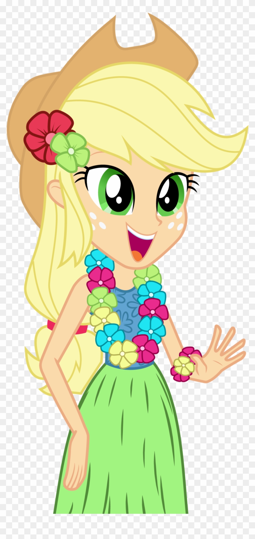 Hula Applejack By Mohawgo - Applejack Hula #557060