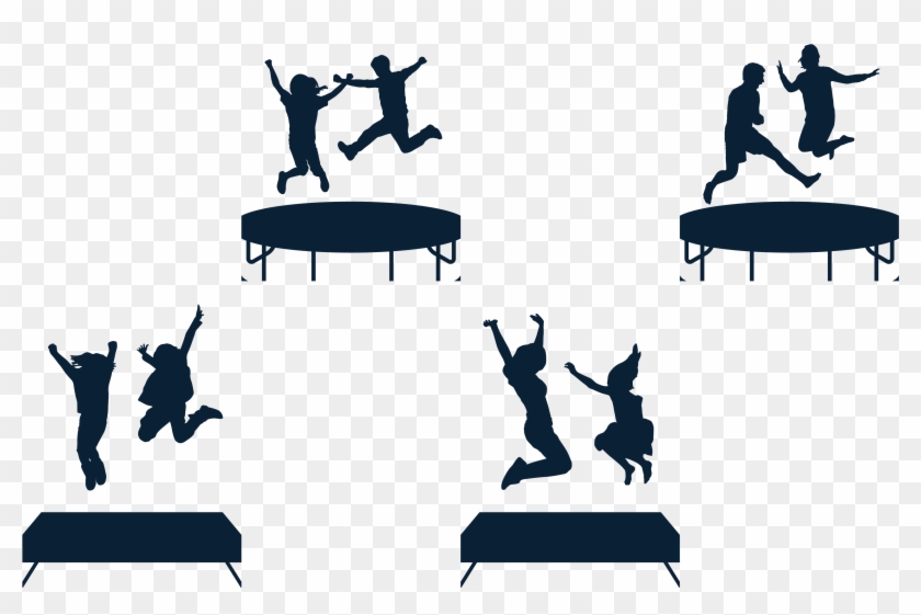 Jumping Silhouette Trampoline - Trampoline Silhouette #557235