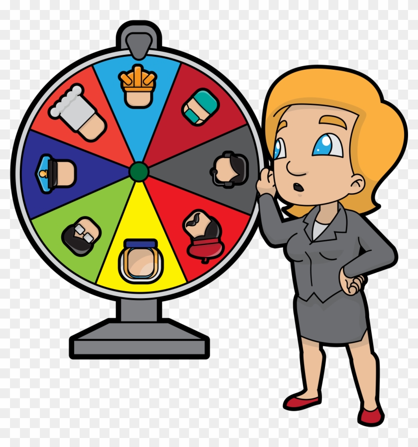 Open - Cartoon Spinning A Wheel #557397