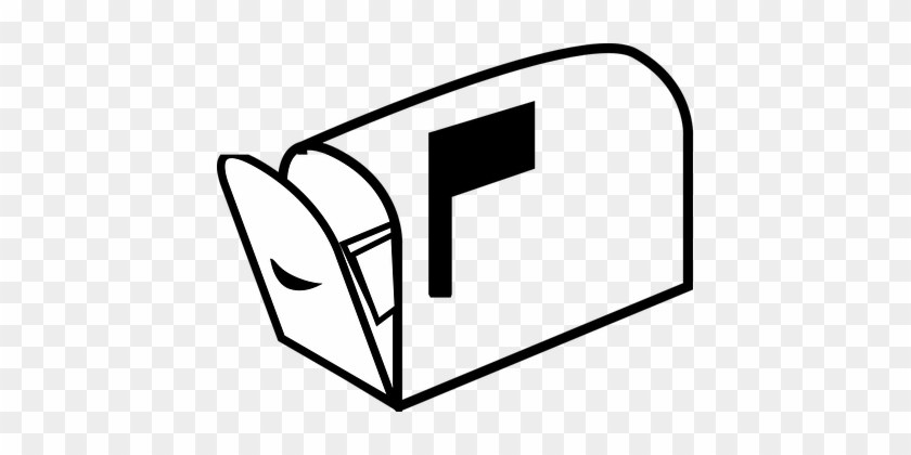 Mailbox Postbox Open Delivery Corresponden - Mailbox Clipart Black And White #557405