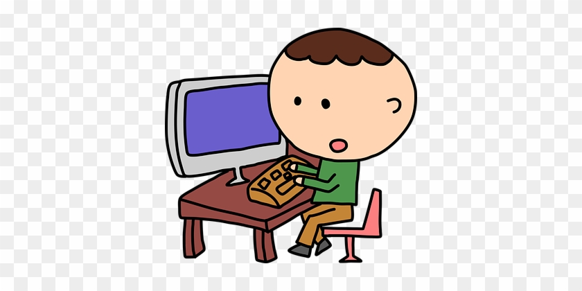 Boy, Computer, Home Office, Male, Man - Use Clipart #557554