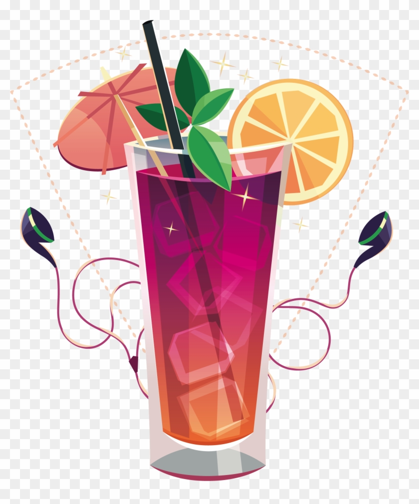 Cocktail Juice Drink - Cartoon Drinks Png #557671