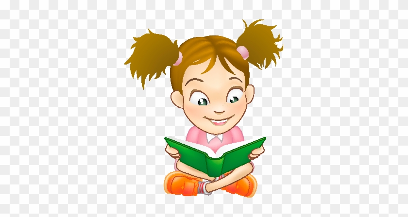 Girl Reading Cartoon Png - Free Transparent PNG Clipart Images Download
