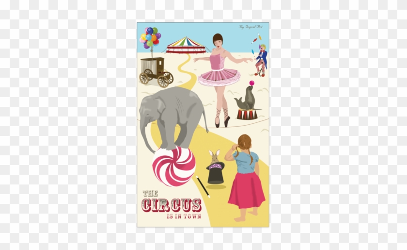 'the Circus' Poster 11”x17” **original Art Print** - Illustration #557845