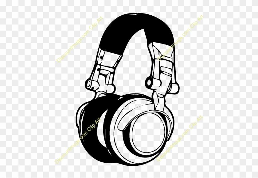 Headphones Wall Decal Sticker Music Wallpaper - Dj Headset Art #557852