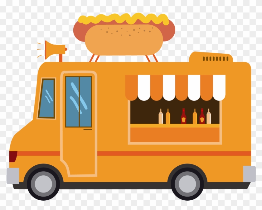 Fast Food Hamburger Pizza Food Truck - Food Truck Vector Png #557854