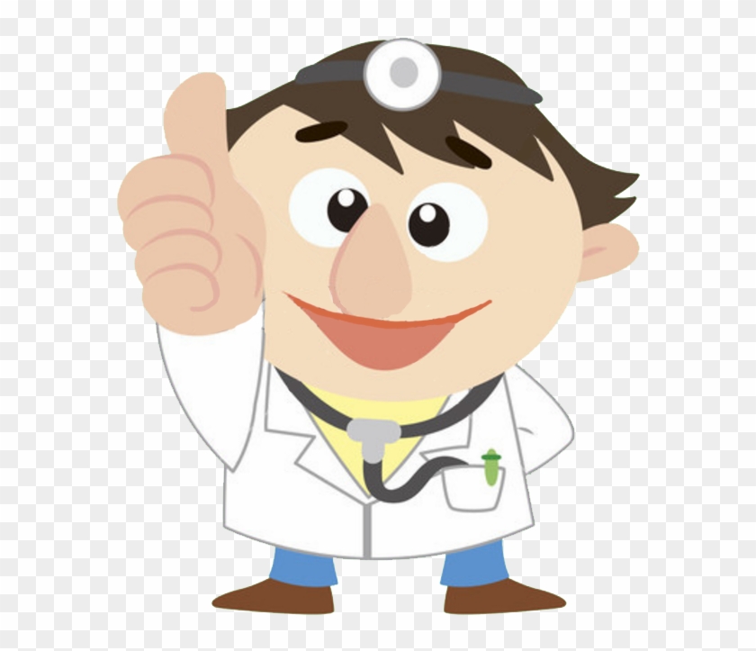 Cartoon Physician Thumb Signal Clip Art - Doctor Thumbs Up Cartoon #557894