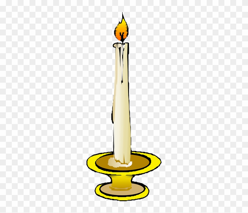 Candle, White, Candleholer, Illumination, Light-source - Candle Clip Art #558039