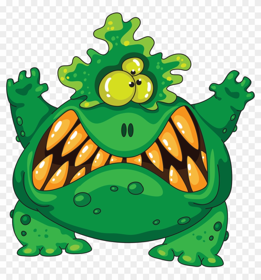 When Little Green Monsters Come Out To Play - Scary Monster Clip Art #558099