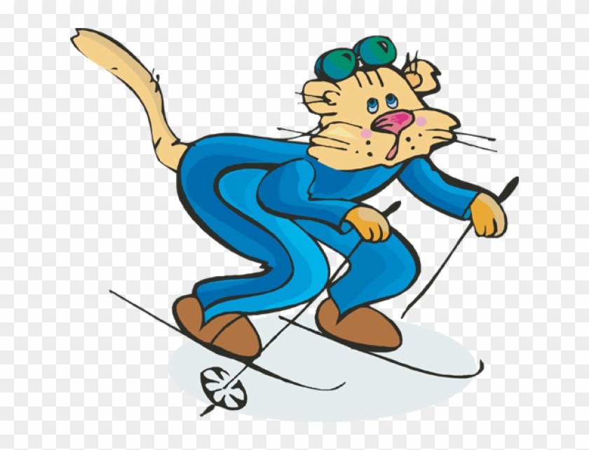 Skates Clip Art - Cat Snow Clipart #558140