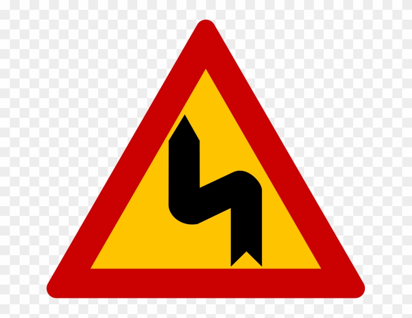 Traffic Sign Gr - Dangerous Curve Ahead Sign #558174