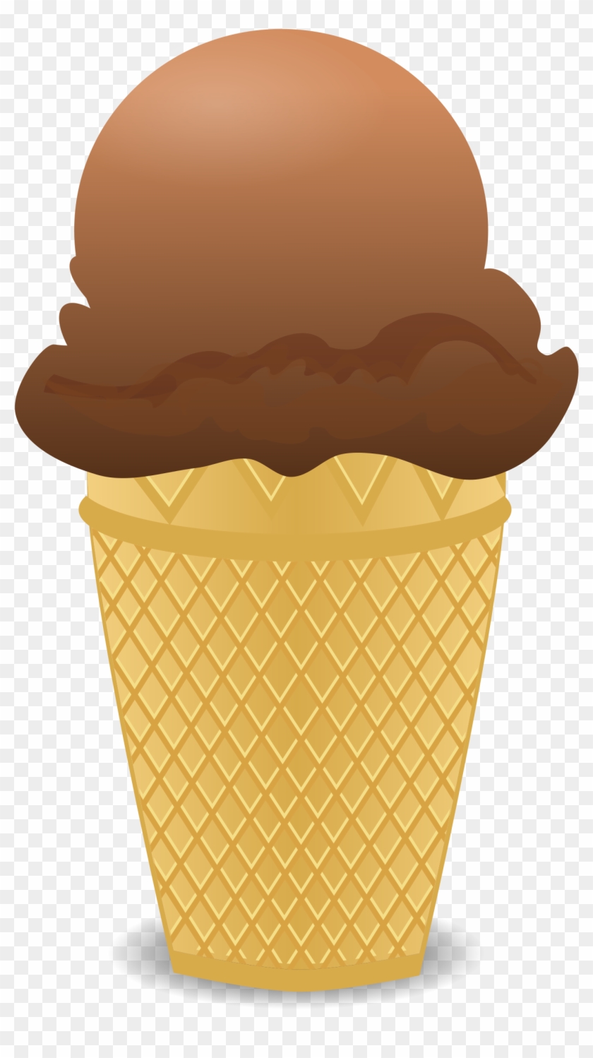 Icecream Png - Chocolate Ice Cream Cone Clipart #558220