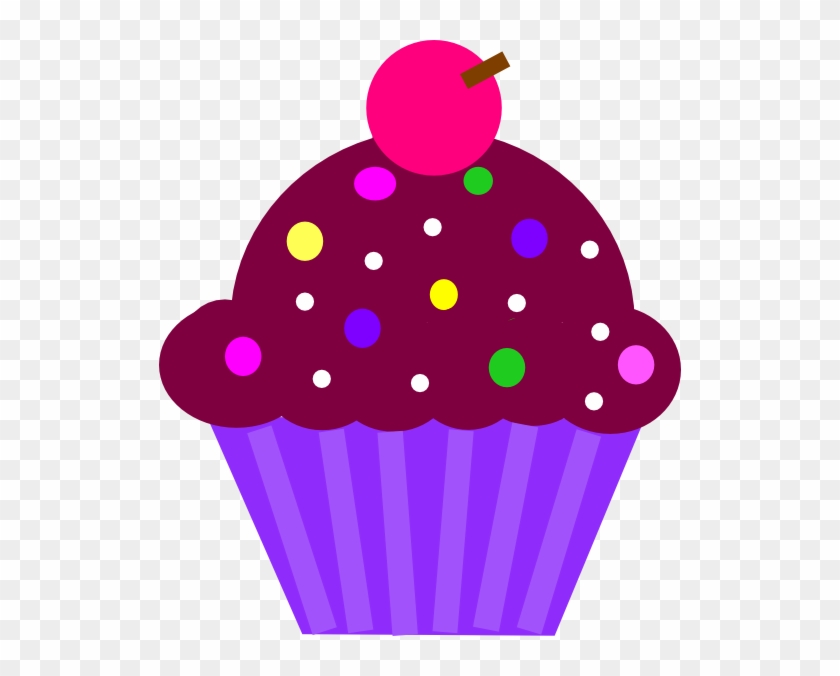 Cupcake Purple Clip Arred And Blue Cupcake Clipart - Clip Art #558310