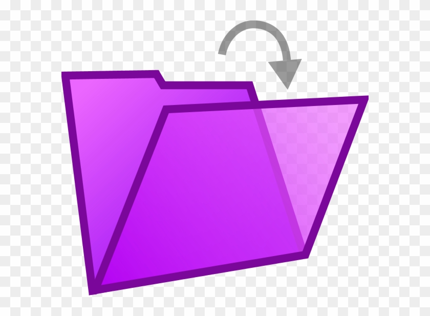 Open Folder Icon Arrow Clipart - Purple Folder Clipart #558327