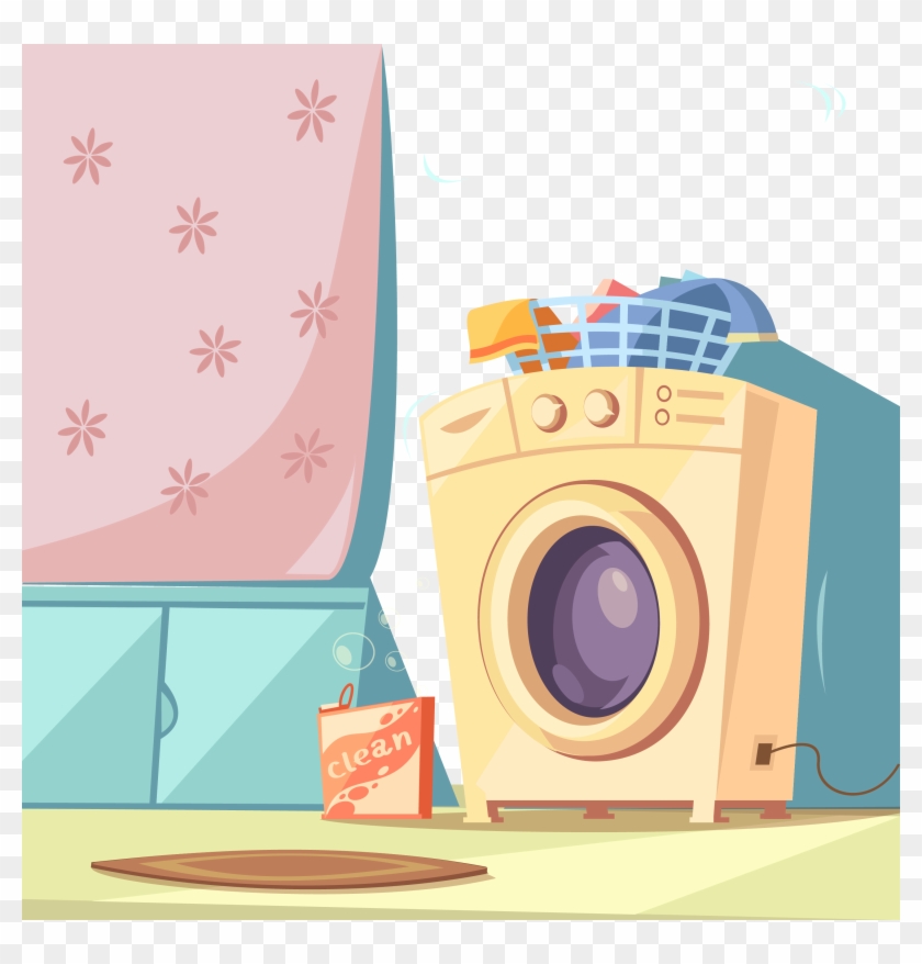 Washing Machine Cartoon Poster - Washing Machine #558436