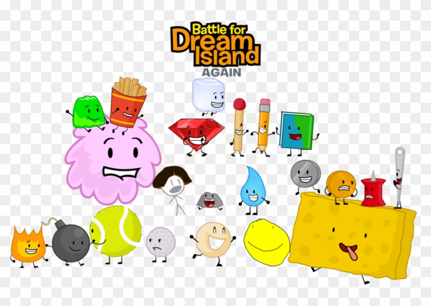 Battle for Dream Island - BFDI characters + Content-Aware Fill.