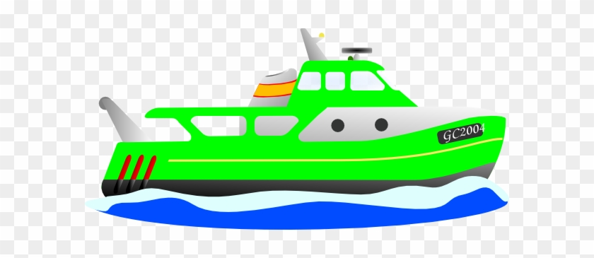 Bateauvert Clip Art At Clker - Cartoon Trawler #558882