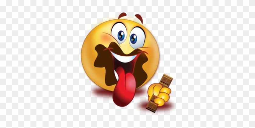 Eating Chocolate Emoji - Emoji Comelon #558954