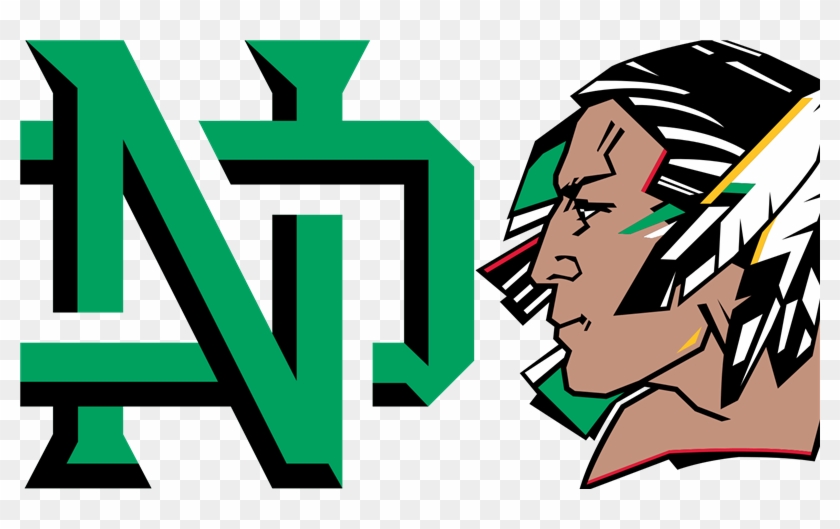 North Dakota's Interlocking Nd Logo, And Old, Retired - North Dakota Fighting Sioux Logo #559041