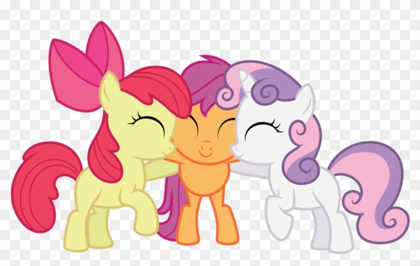 Cmc Group Hug By Midnight Blitz - Cutie Mark Crusaders Hugging #559258