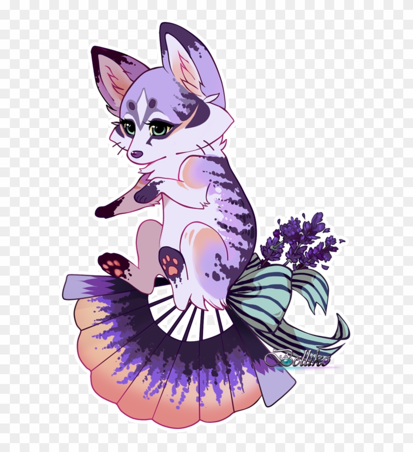 Lavender Foxfan//offer To Adopt //closed By Belliko-art - Art Ad0pt #559284