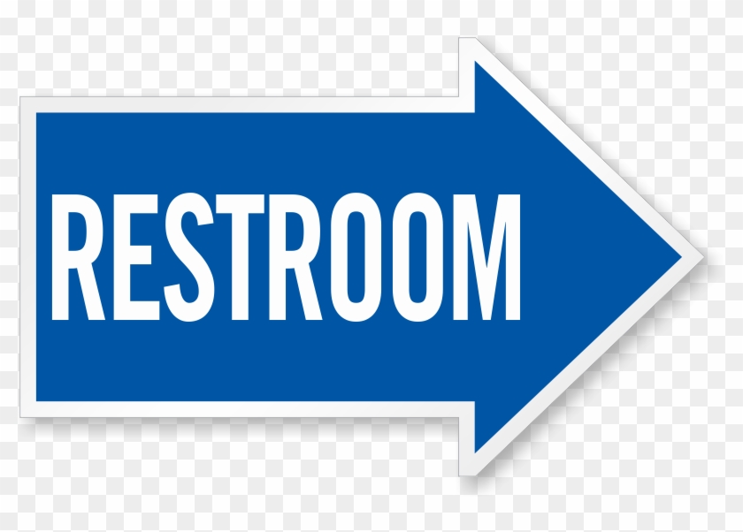 Zoom, Price, Buy - Restroom Signs With Arrows #559375