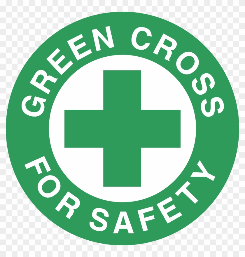 Green Cross For Safety Logo Png Transparent - Distracted Driving Awareness Month #559703