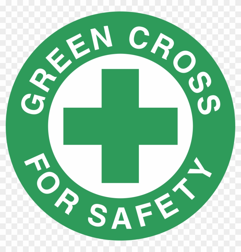 Green Cross For Safety Logo Png Transparent - Distracted Driving Awareness Month #559703