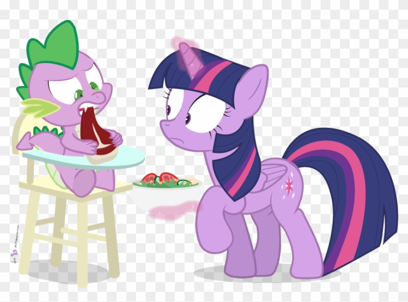 Spike, Steak, Transparent Background, Twilight Sparkle, - My Little Pony Steak #559767