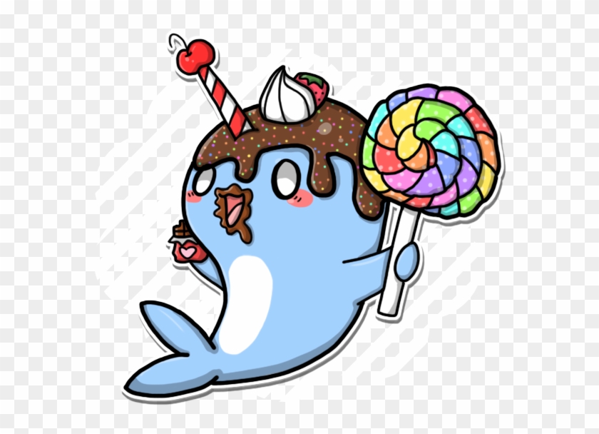 Ice Cream Narwhal Drawing Cartoon - Narwhal Drawing #559871