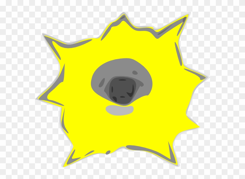 Big Bullet Hole Clipart - Yellow Bullet Holes Png #559888