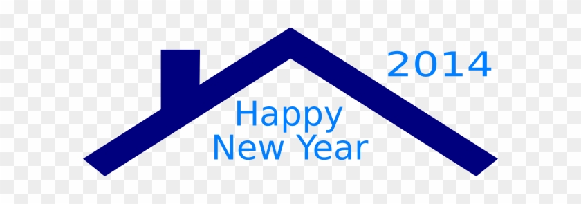 House Roof 2014 Svg Clip Arts 600 X 215 Px - Happy New Year Greetings #559983