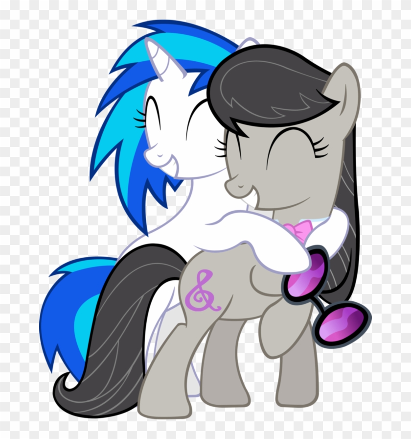 Fanmade Dj Pon-3 And Octavia Hugging - Vinyl And Octavia: University Days #560016