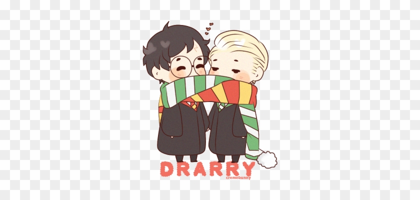 Scarf Sharing By Cremebunny - Harry Potter Chibi Malfoy #560088