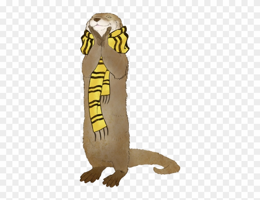 Have A Happy Otter In A Hufflepuff Scarf - Mushu #560168