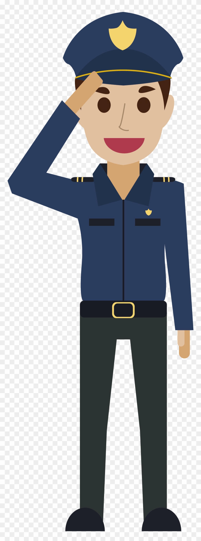 Police Officer Salute Clip Art - Police Officer Salute Clip Art #560282