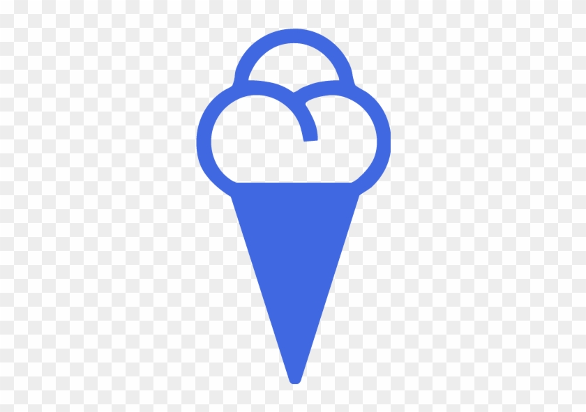 Royal Blue Ice Cream 2 Icon - Green Ice Cream Cone Icon #560264