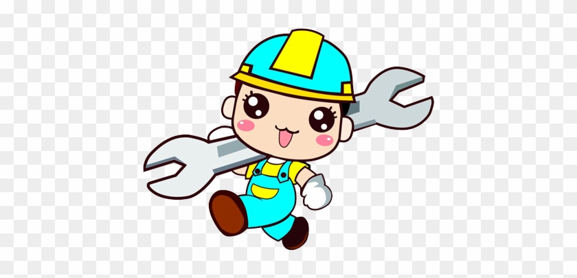 Happy Cartoon Worker - 维修 工 #560331